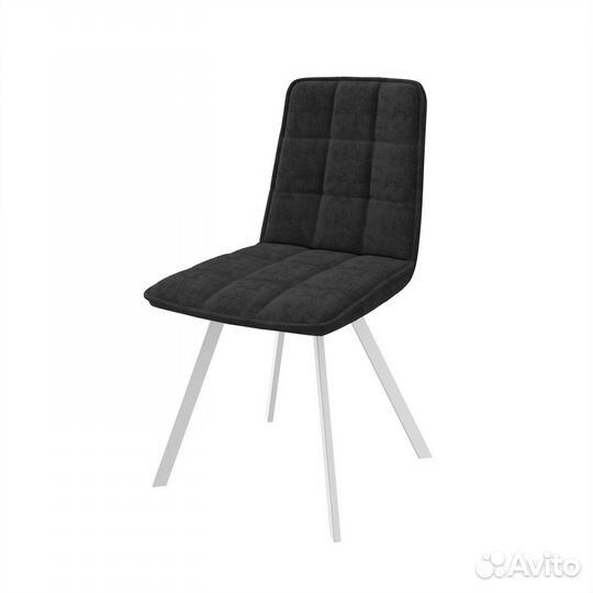 Стул ROM белый/велюр black LUX mr24