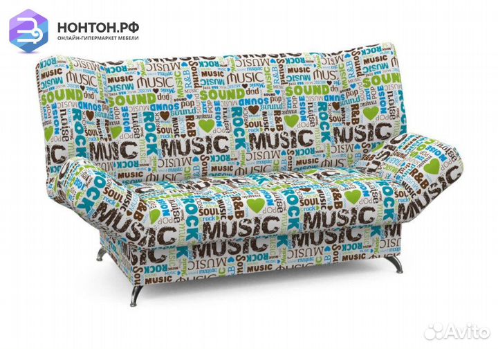 Диван клик-кляк Палермо с принтом music