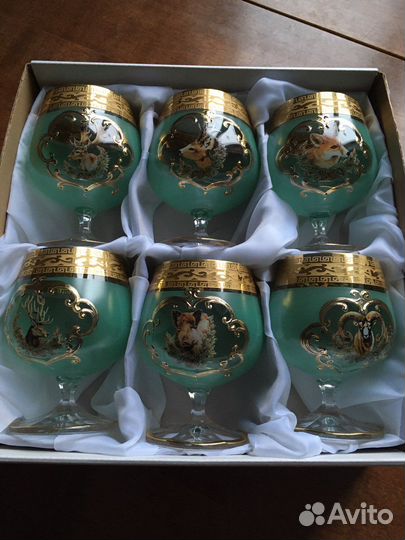 Фужеры богемия Охота