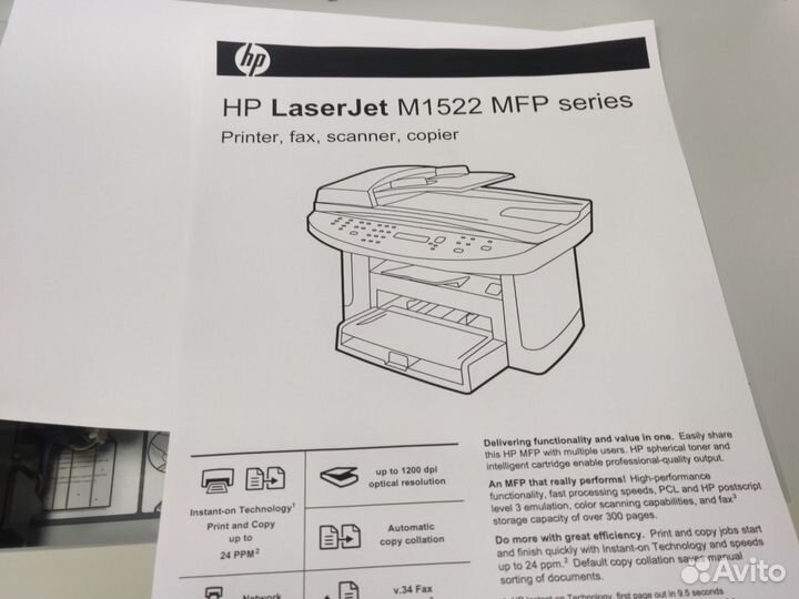 Принтер hp laserjet m1522nf