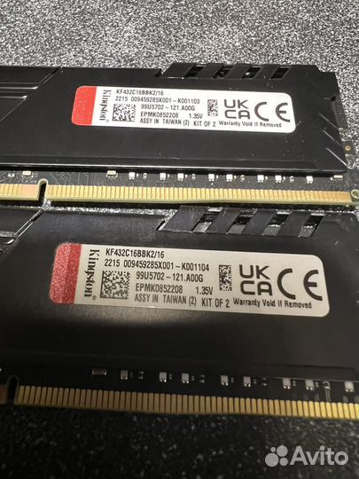 Оперативная память dimm DDR4 8192MB*2