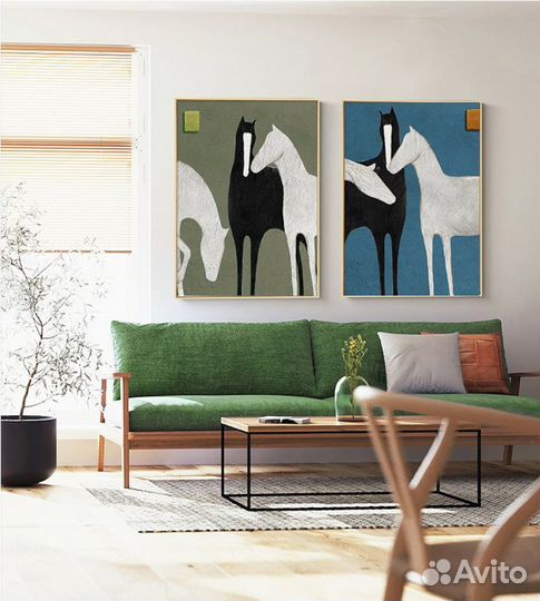 Стильная картина маслом ручная работа лошади