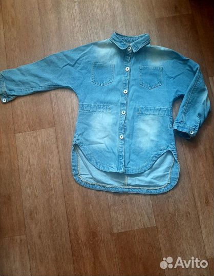 Джинсовая рубашка для девочки