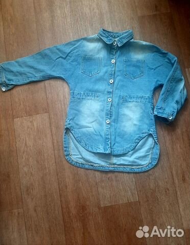 Джинсовая рубашка для девочки