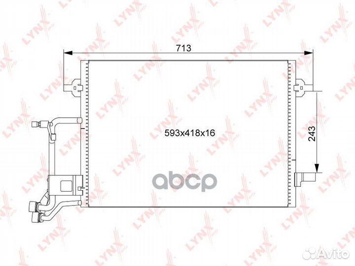 Радиатор кондиционера RC0129 lynxauto