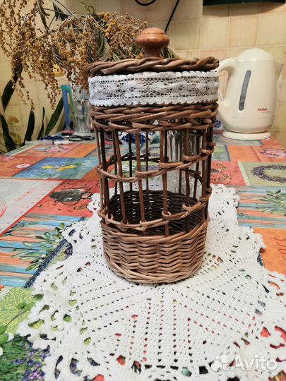 Корзина плетеная для банки, кофе
