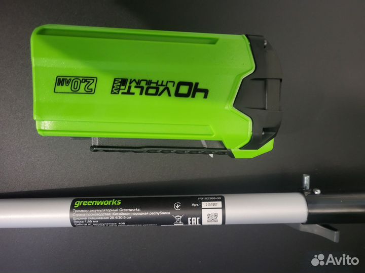 Триммер аккум. GreenWorks 40V G40LT(без АКБ и зу)