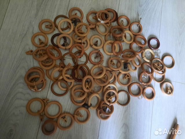 Кольца с зажимами и крючками для штор