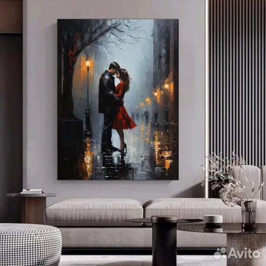 Картина маслом на холсте нежные мгновения примерка