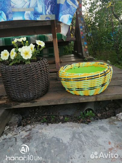 Кашпо из ротанга