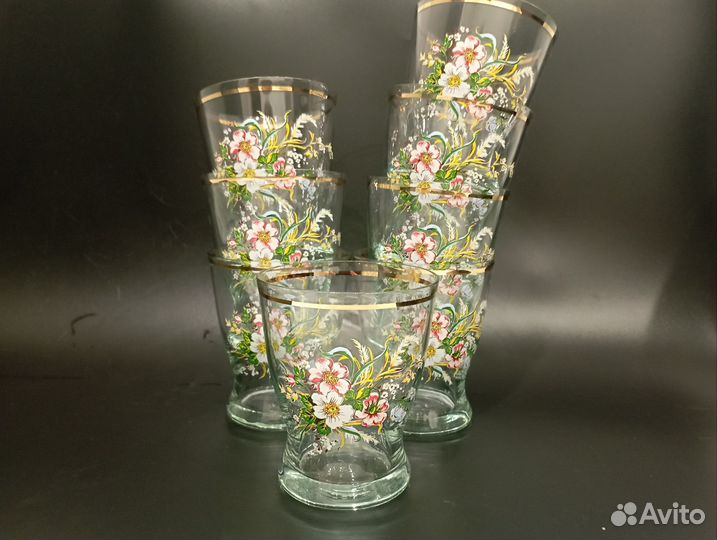 Стаканы 8 шт Богемия Чехия