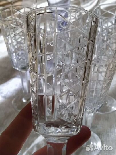 Фужеры бокалы хрустальные Чехословакия