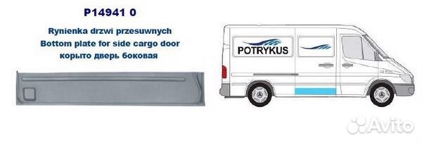 Панель кузова корыто дверь боковая mercedes: sprinter 95-06 (оцинковано) (Страна производства: Польш