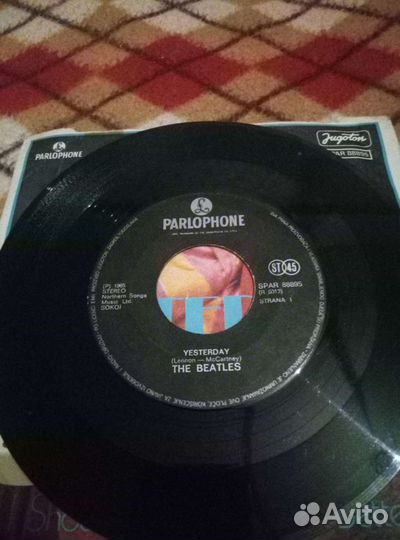 Beatles. 1976. Yesterday. Редкая югославская 45-ка
