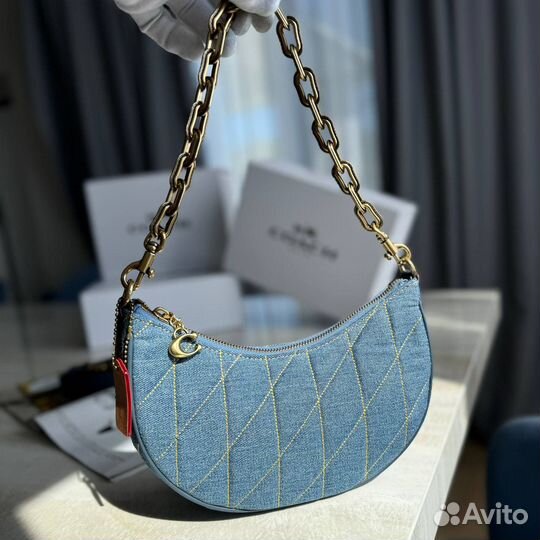 Сумка хобо Coach джинсовая новая