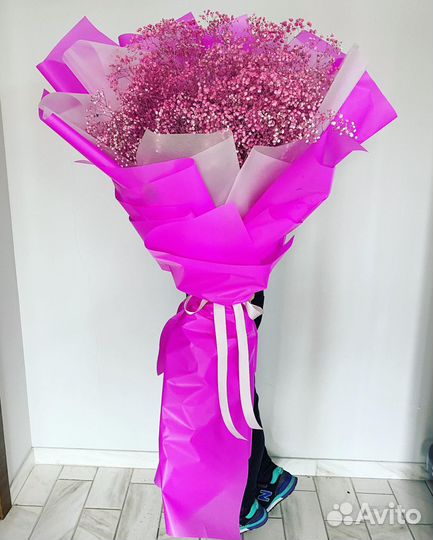 Букеты из Розовой Гипсофилы. Доставка Цветов