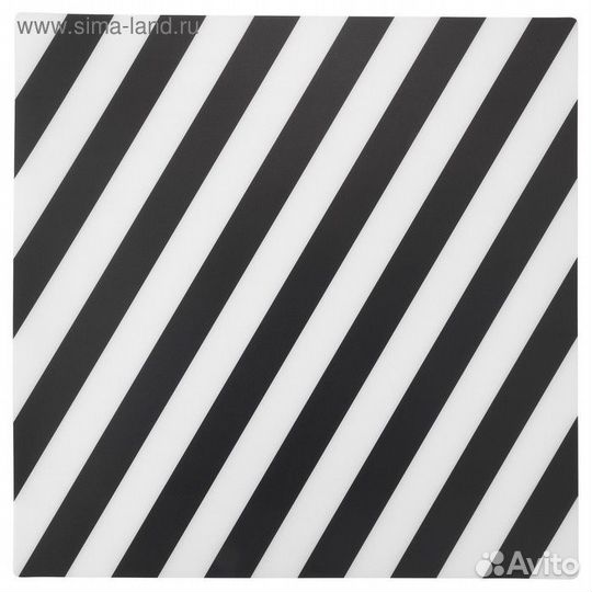 Салфетка под приборы пипиг, в полоску, черный/белы