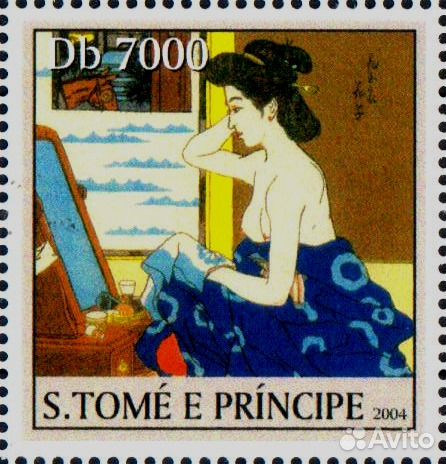 2004 г. Сан-Томе и Принсипи. Японская живопись