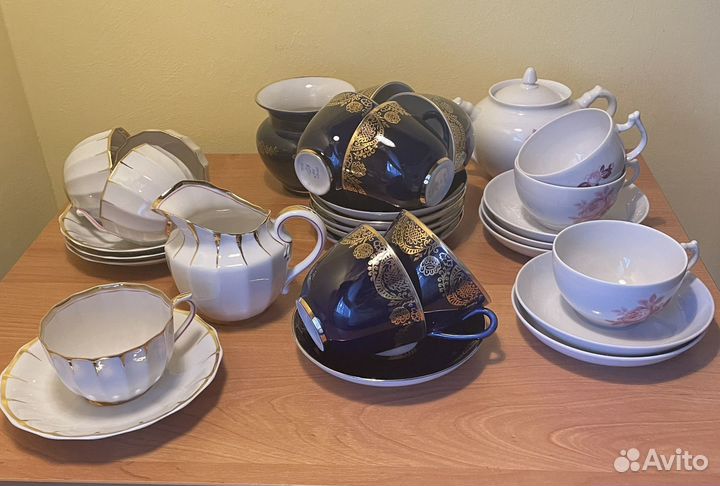 Чайная пара фарфор винтаж СССР