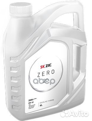ZIC zero 20 0W20 (4L) масло мот. синт API SP