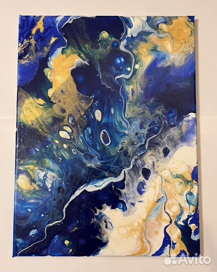 Картина в интерьер абстракция флюид-арт