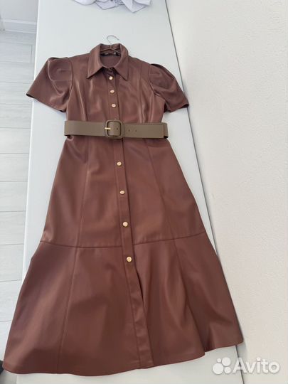 Кожаное платье zara