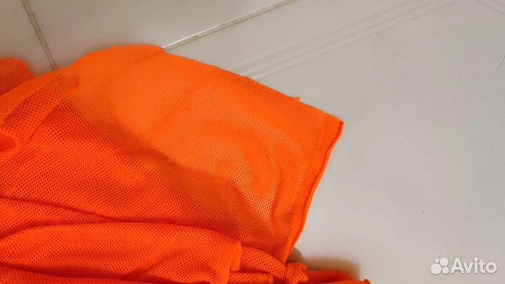 Ткань сетка оранжевая