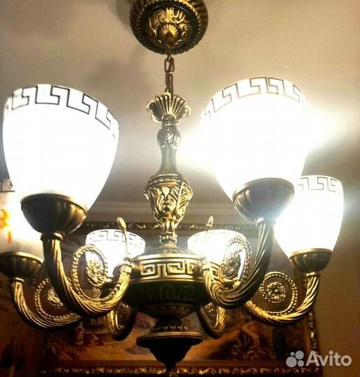Люстра бронзовая новая С.013.А/32/6