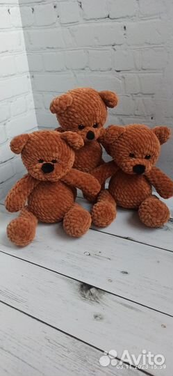Мишка Карамельный крючком вязанный
