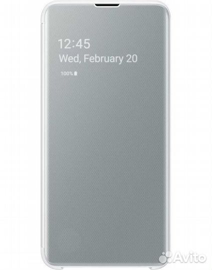 Оригинальный Чехол Clear View Samsung S10e (белый)