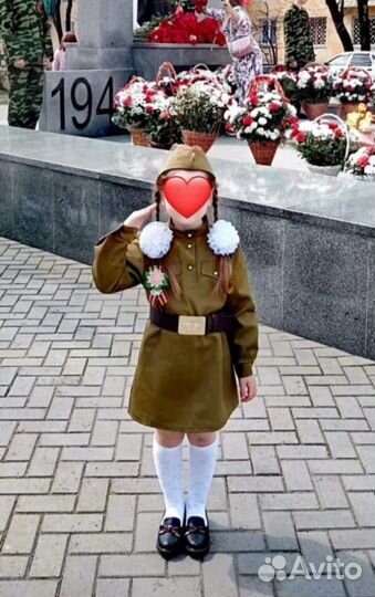 Детский военный костюм для девочки