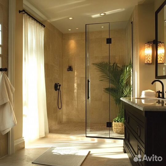 Душевые стеклянные ограждения на заказ