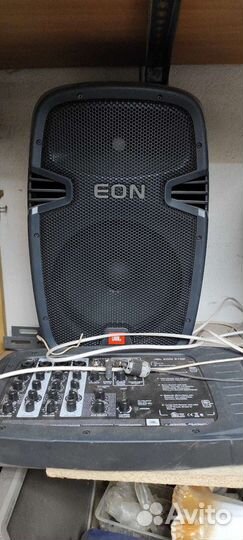 Колонки + микшер JBL eon210p