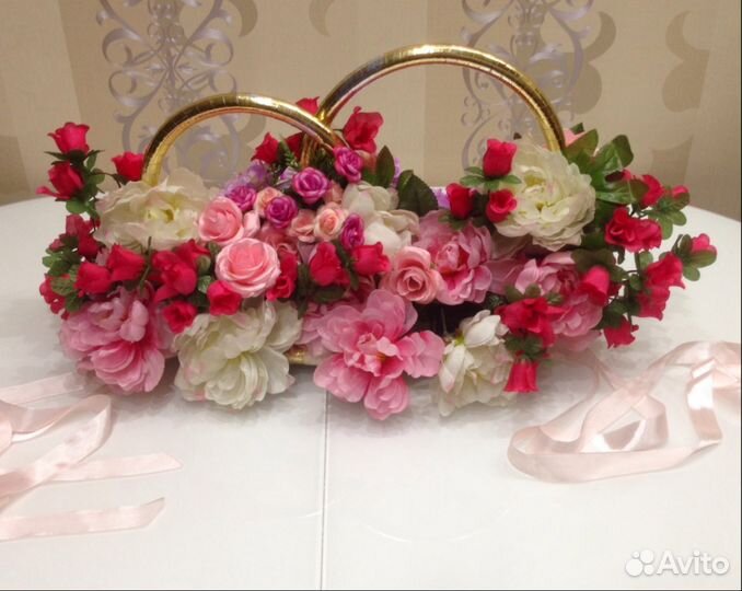 Свадебные кольца на машину