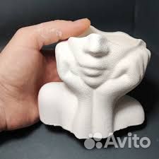 Ваза статуэтка кашпо Голова Давида, лицо девушки