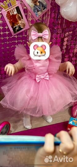 Платье праздничное на годик 74