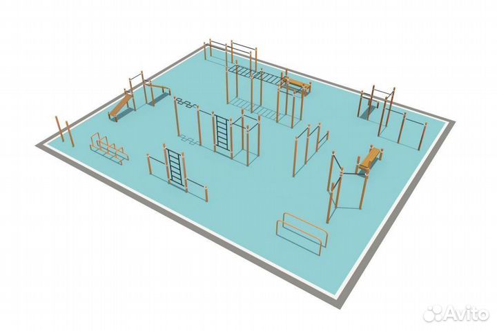 Районная площадка для Воркаут и WRK Pioner A16591