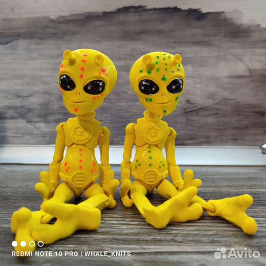 Игрушка инопланетянин 3д подвижная