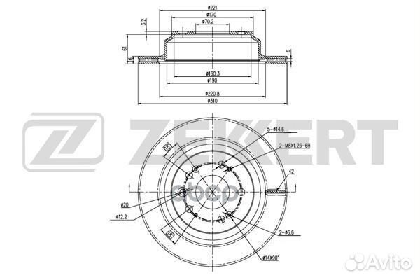 Диск торм. зад. Honda Legend I-IV 97- Shuttle