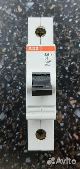 Автоматические выключатели авв S231r C6