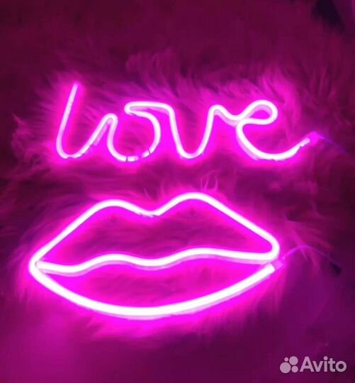 Неоновая вывеска, ночник 