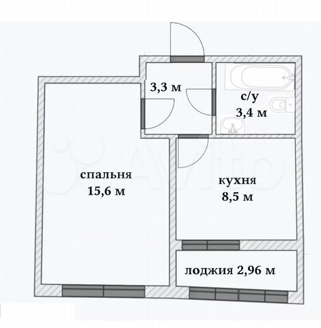 1-к. квартира, 32,3 м², 8/18 эт.