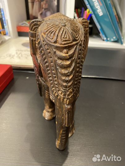 Статуэтка Слон 20 см дерево (Индия, 70-е годы)