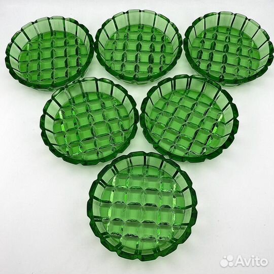 Набор розеток. Цветное стекло. Чехословакия 1970г