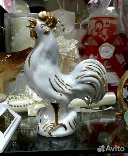 Фарфоровая статуэтка Петух 16см