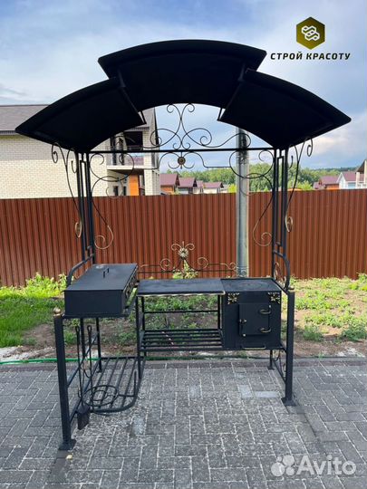 Мангал с крышей