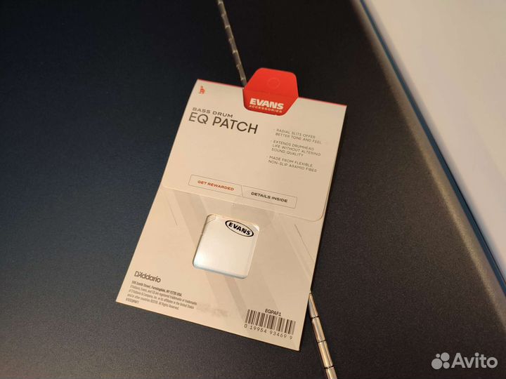 Наклейка на пластик бас-барабана Evans eqpaf1