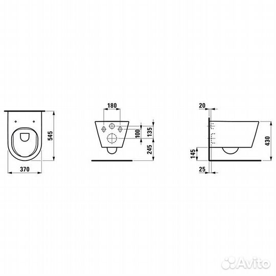 Laufen Kartell Унитаз подвесной, Rimless