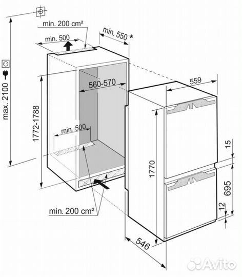 Встраиваемый холодильник Liebherr icnf 5103-20