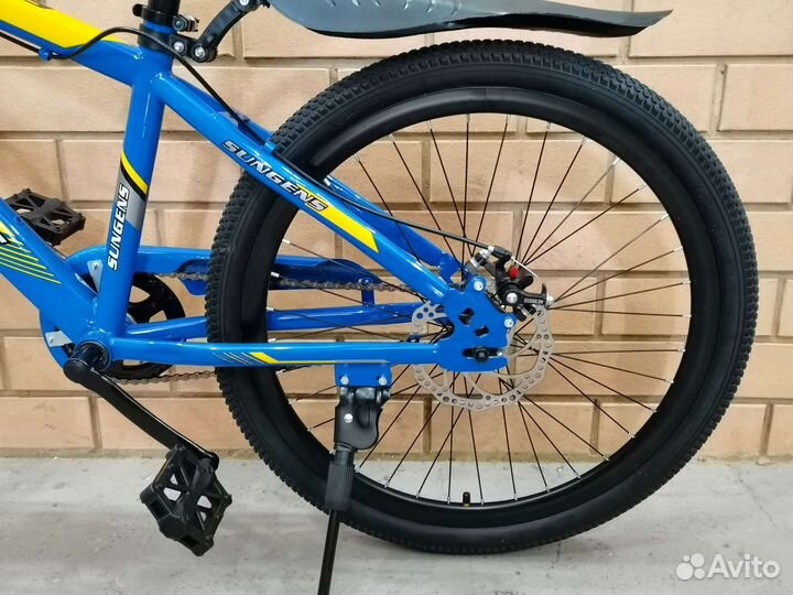Велосипед на колёсах 24 дюйма, синий